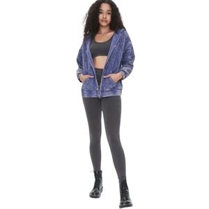 NWT Forever 21 Premium Label Quilted Zip-Up Hoodie Jacket (Z)